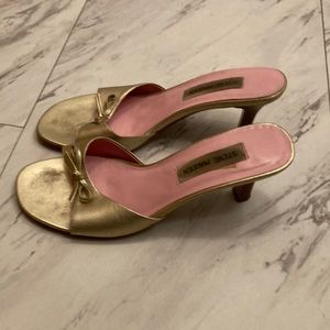 Steve Madden Heels Sandals Gold women’s size 7